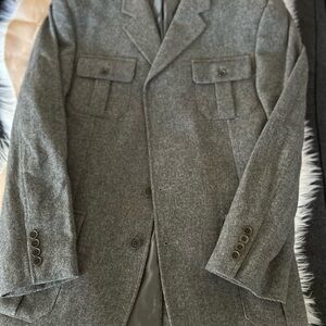 Calvin Klein Charcoal Jacket with Button Accents